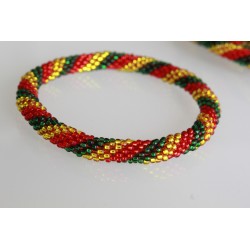 Glasperlenarmband handgefertigt in Nepal 16,7 cm - 266
