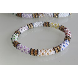 Glasperlenarmband handgefertigt in Nepal 16,7 cm - 267