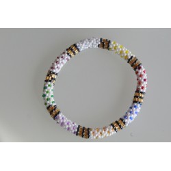 Glasperlenarmband handgefertigt in Nepal 16,7 cm - 267