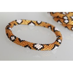 Glasperlenarmband handgefertigt in Nepal 16,7 cm - 268