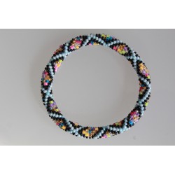 Glasperlenarmband handgefertigt in Nepal 16,7 cm - 269