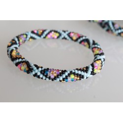 Glasperlenarmband handgefertigt in Nepal 16,7 cm - 269