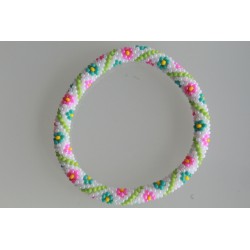 Glasperlenarmband handgefertigt in Nepal 16,7 cm - 271