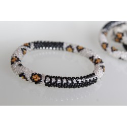 Glasperlenarmband handgefertigt in Nepal 16,7 cm - 274