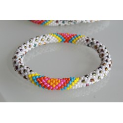 Glasperlenarmband handgefertigt in Nepal 16,7 cm - 277