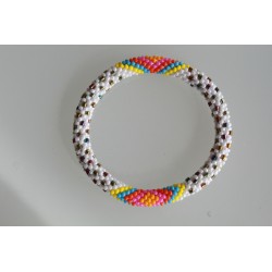 Glasperlenarmband handgefertigt in Nepal 16,7 cm - 277