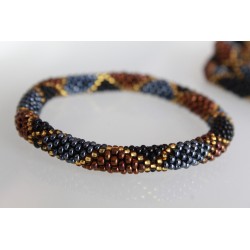 Glasperlenarmband handgefertigt in Nepal 16,7 cm - 278