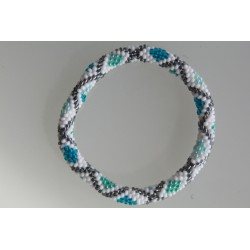 Glasperlenarmband handgefertigt in Nepal 16,7 cm - 302