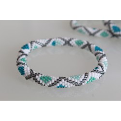 Glasperlenarmband handgefertigt in Nepal 16,7 cm - 302