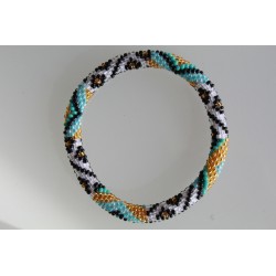 Glasperlenarmband handgefertigt in Nepal 16,7 cm - 304
