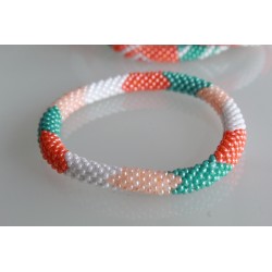 Glasperlenarmband handgefertigt in Nepal 16,7 cm - 305
