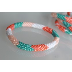 Glasperlenarmband handgefertigt in Nepal 16,7 cm - 305