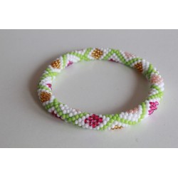 Glasperlenarmband handgefertigt in Nepal 16,7 cm - 218