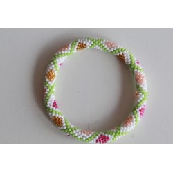 Glasperlenarmband handgefertigt in Nepal 16,7 cm - 218