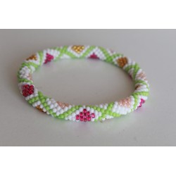 Glasperlenarmband handgefertigt in Nepal 16,7 cm - 218