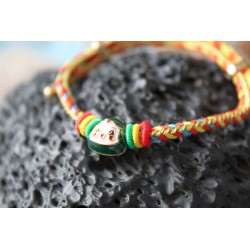 Handgefertigtes Glücksarmband mit Maneki Neko Perle glückliche Katze