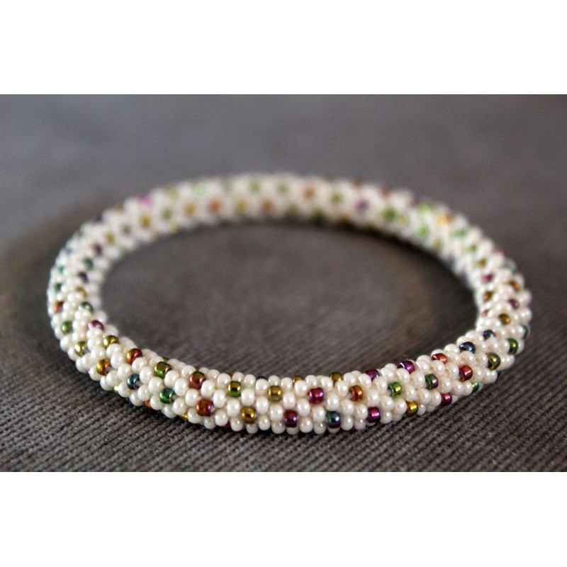 Armband Glasperlen Glasperlenarmband handgefertigt in Nepal 16,7 cm - 200