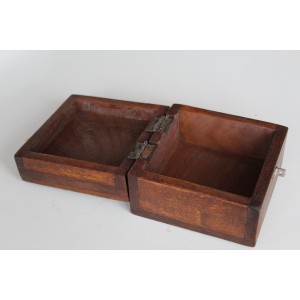 copy of Holzkästchen mit bemalter Keramikfliese (Grün)