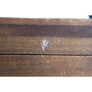 copy of Holzkästchen mit bemalter Keramikfliese (Hellblau)