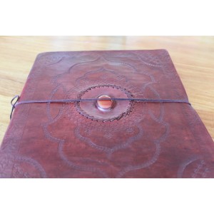 2. Wahl: Fotoalbum Leder mit einem Stein 34x27 cm - LEDER-ST50