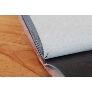 2. Wahl: Fotoalbum Leder mit einem Stein 34x27 cm - LEDER-ST50