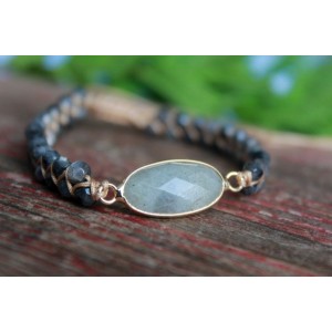 Armband aus facettiertem Labradorit