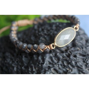 Armband aus facettiertem Labradorit