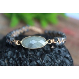 Armband aus facettiertem Labradorit
