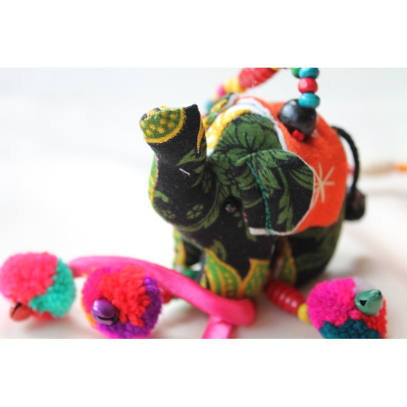 copy of Hängedeko 3x Elefant Holzperlen 105 cm