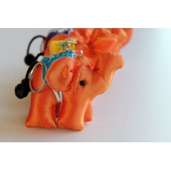 Schlüsselanhänger / Anhänger Stoffelefant Orange