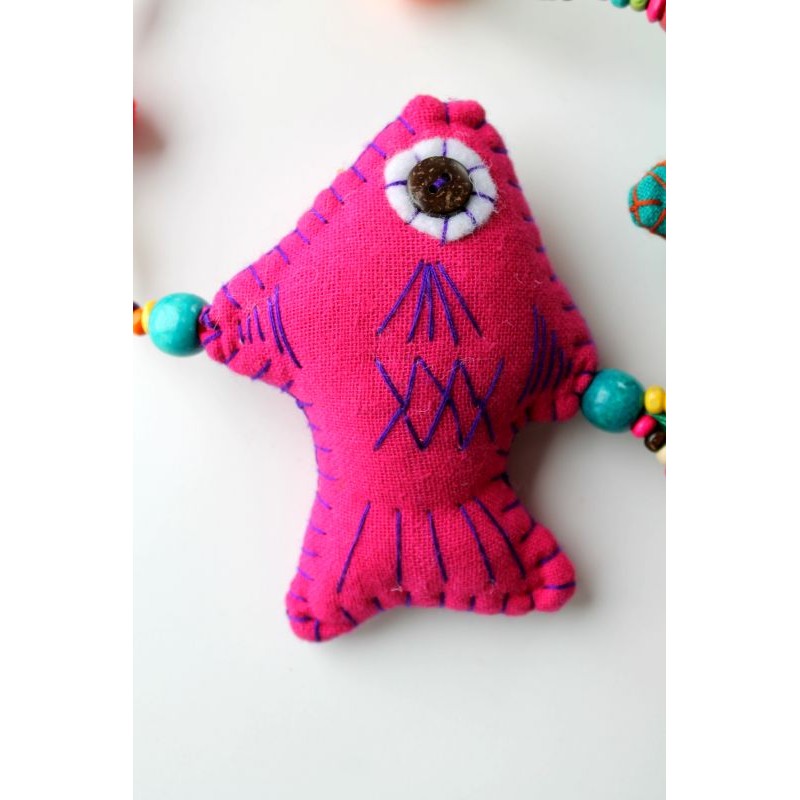 copy of Hängedeko 3x Elefant Holzperlen 105 cm