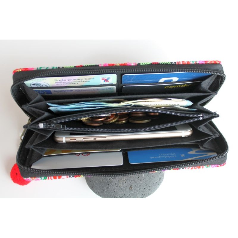 copy of Geldbörse Brieftasche Boho mit Hmong Stoff - BÖRSE600