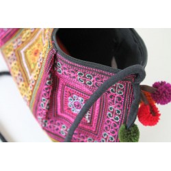 Kleine Handtasche Schultertasche Hmong Boho Stil Stickerei - TASCHE206