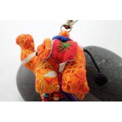 Schlüsselanhänger Taschenanhänger Elefant Orange